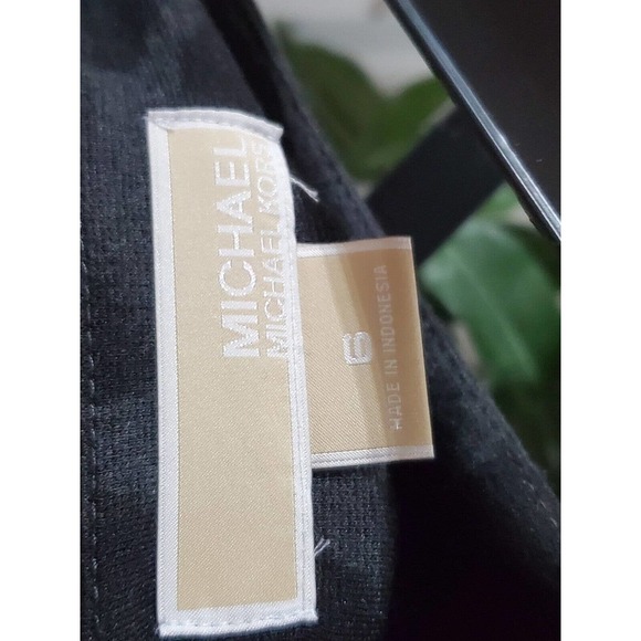 Michael Kors Womens Gray Leopard Print Polyester Side Zipper Pencil Skirt Size 6 - Picture 9 of 12